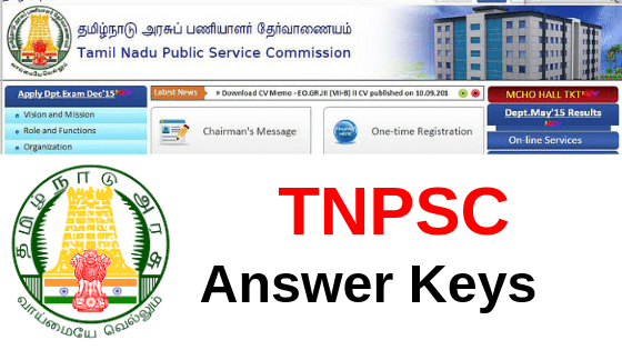TNPSC Answer keys,answer keys,tnpsc
