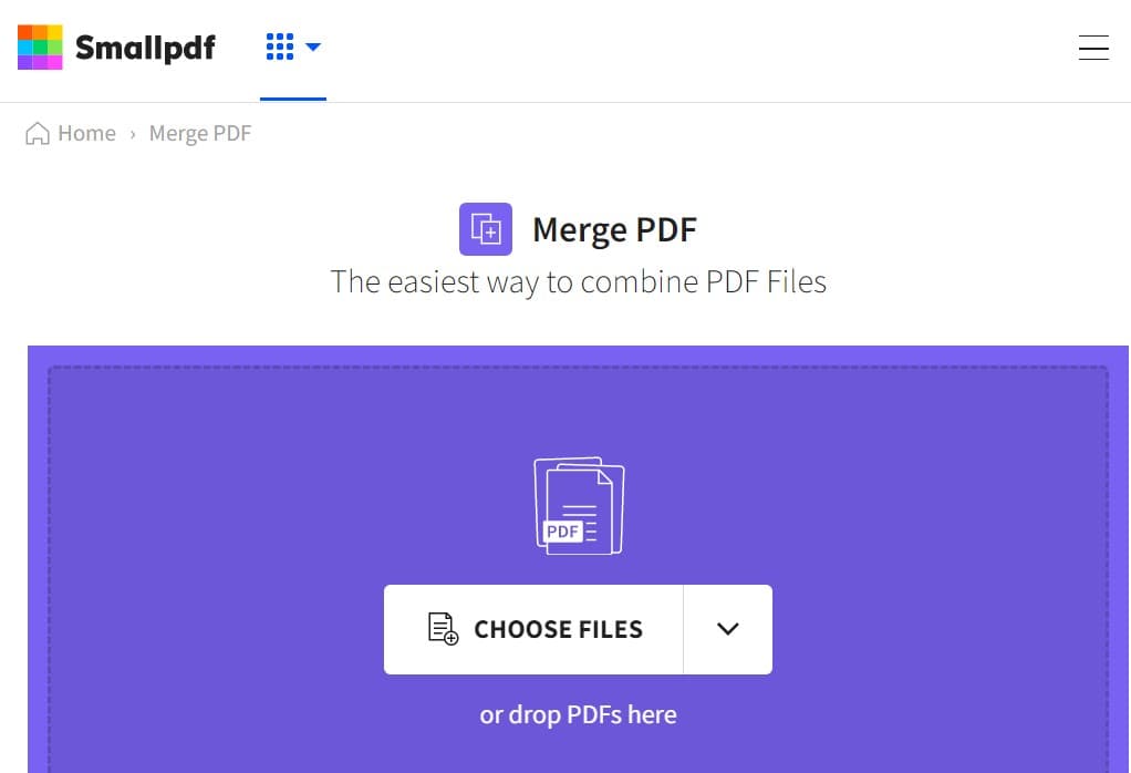 smallpdf pdf merge online